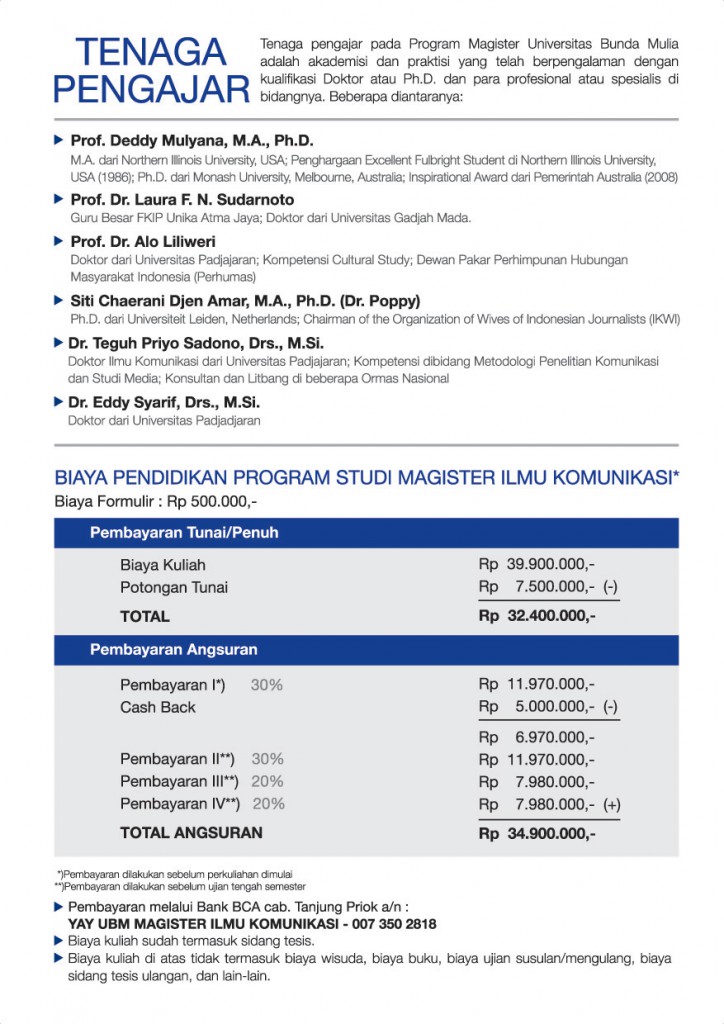 Magister Ilmu Komunikasi Universitas Bunda Mulia