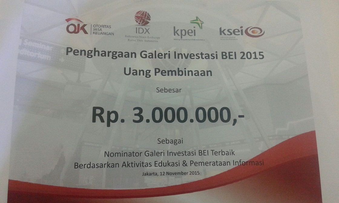 Penghargaan Galeri Investasi BEI 2015