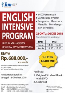 Poster English Intensive Program