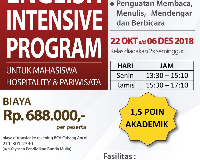 Poster English Intensive Program