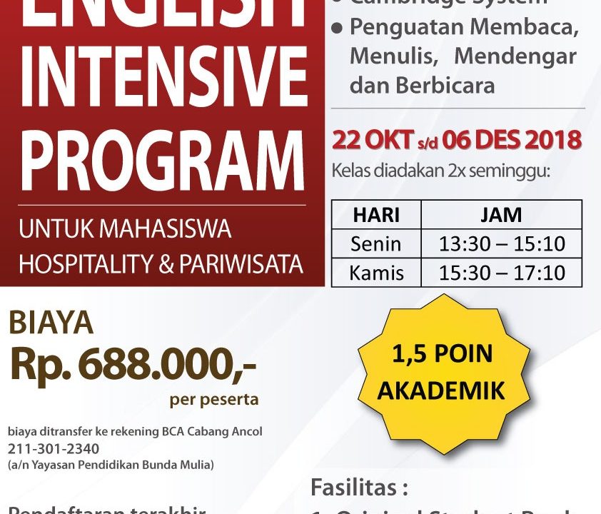 Poster English Intensive Program