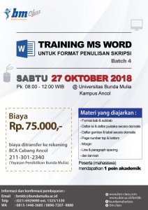 Poster Pelatihan Ms Word Batch 4