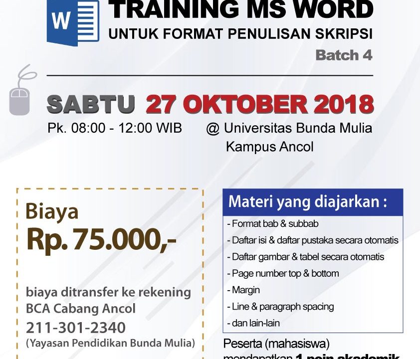 Poster Pelatihan Ms Word Batch 4