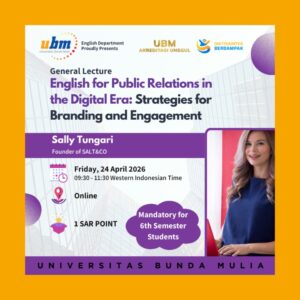 Kuliah umum: English for Public Relations in the Digital Era
