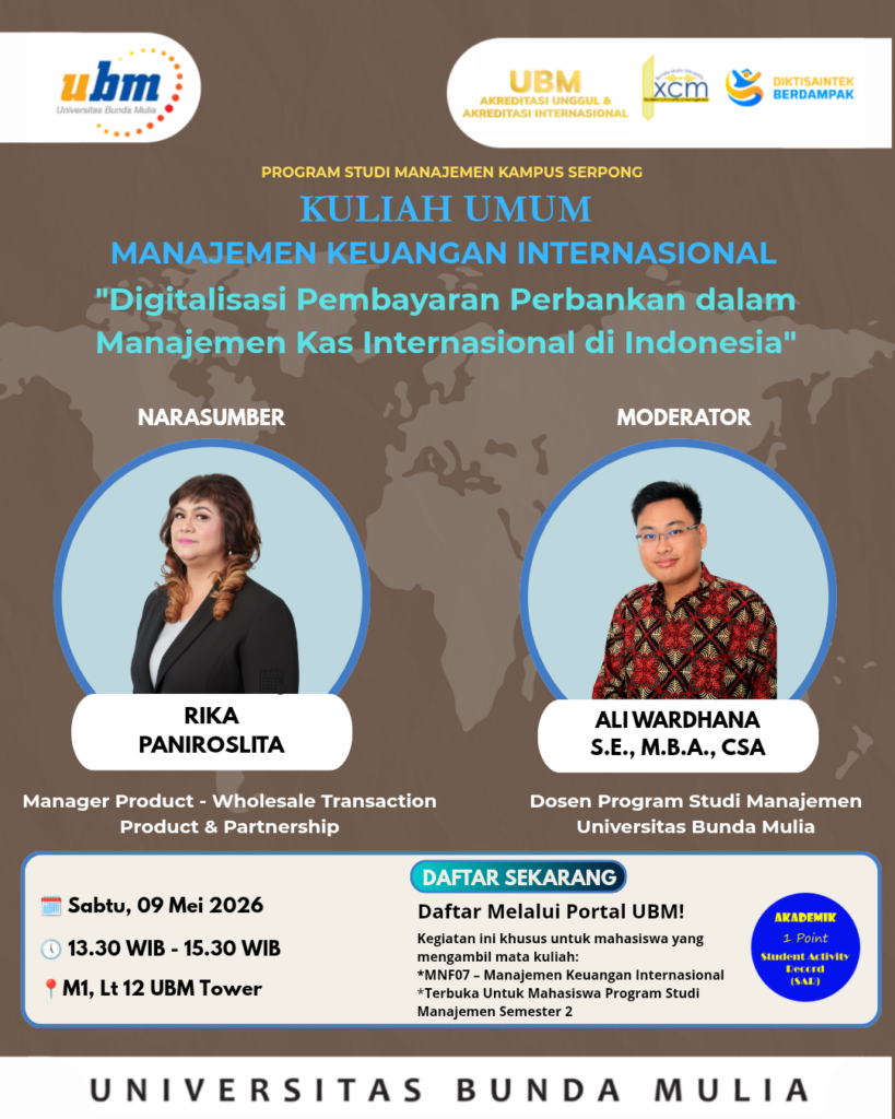 PRESS RELEASE: MANAGEMENT STUDY PROGRAM HOLDS A PUBLIC LECTURE WITH THE THEME