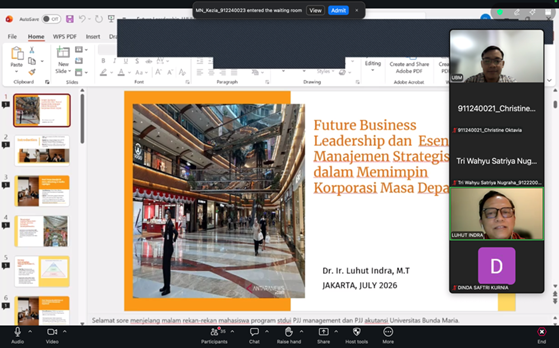 Webinar PJJ Manajemen dan PJJ Akuntansi UBM Hadirkan Wawasan Future Business Leadership dan Manajemen Strategis