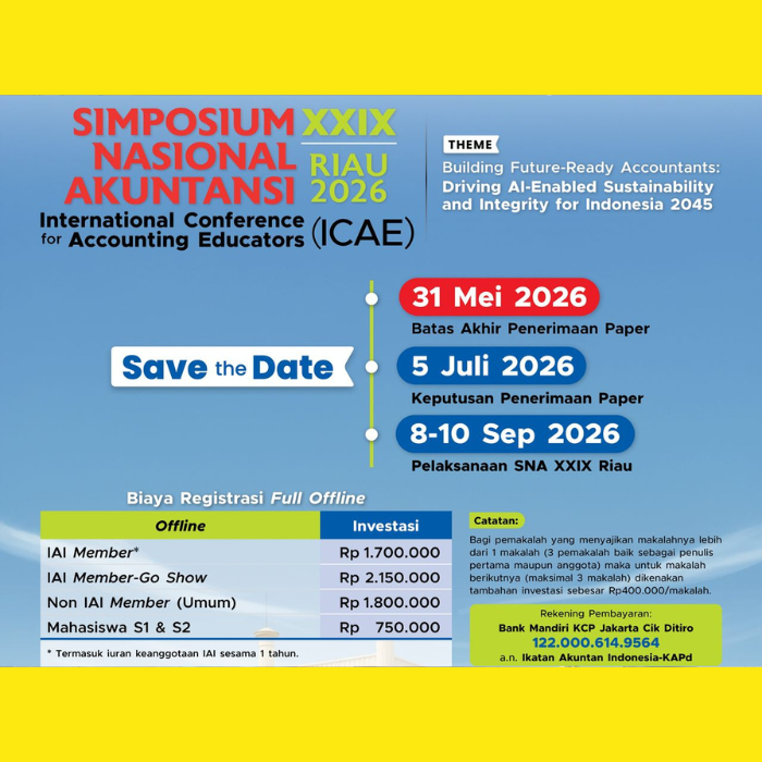 Dosen Program Studi Akuntansi Universitas Bunda Mulia Berpartisipasi dalam Simposium Nasional Akuntansi (SNA) XXIX dan International Conference for Accounting Educators (ICAE) 2026 – Universitas Riau