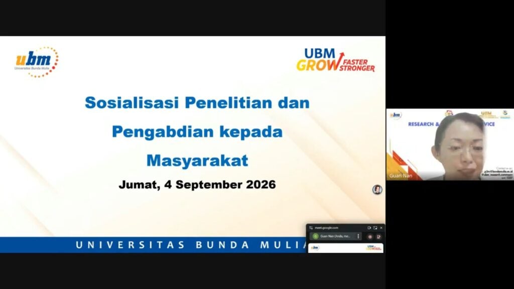UBM Dorong Produktivitas Riset dan Pengabdian melalui Sosialisasi Hibah Internal Tahun Akademik 2026/2027